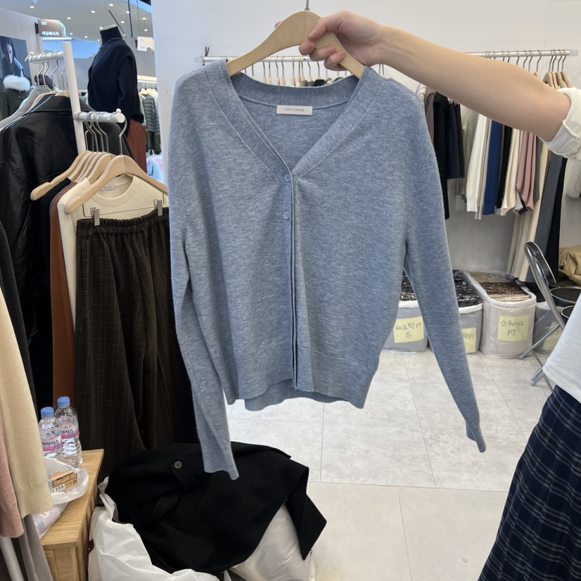 FUNNY POWDER韓國代購㊣女士新款職業熱賣人氣真品針織衫紐扣THE FUNNY針織衫圖色3