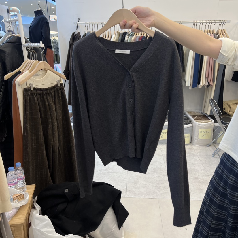 FUNNY POWDER韓國代購㊣女士新款職業熱賣人氣真品針織衫紐扣THE FUNNY針織衫圖色4