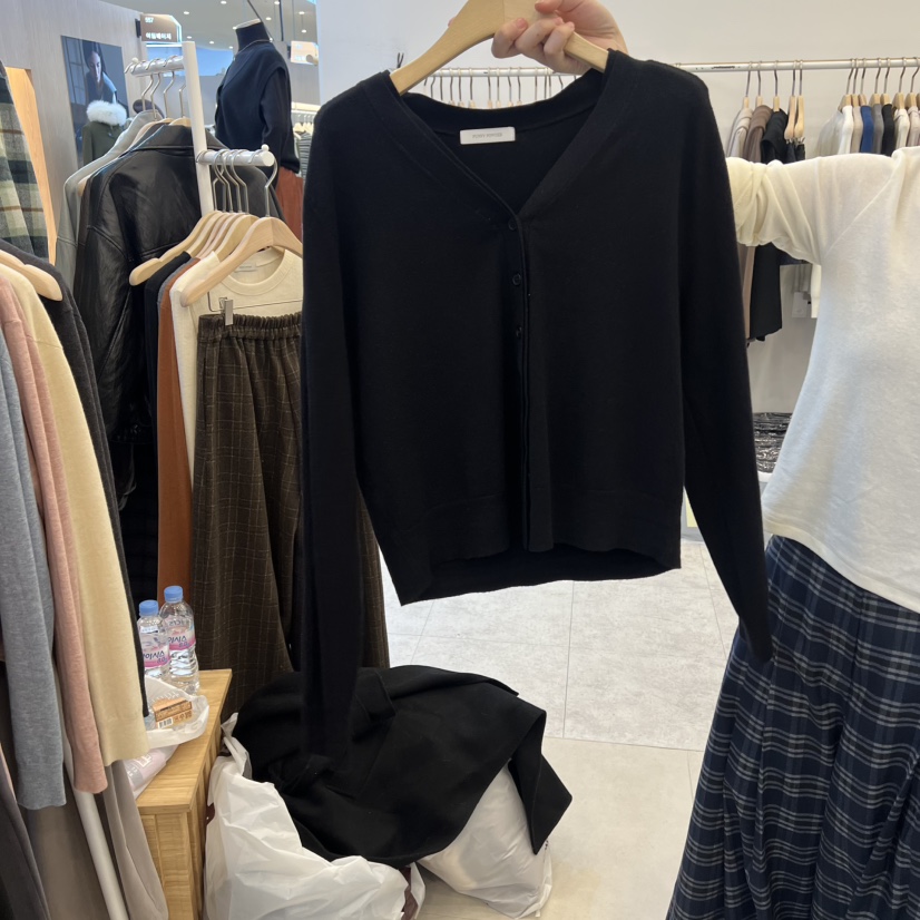 FUNNY POWDER韓國代購㊣女士新款職業熱賣人氣真品針織衫紐扣THE FUNNY針織衫圖色5