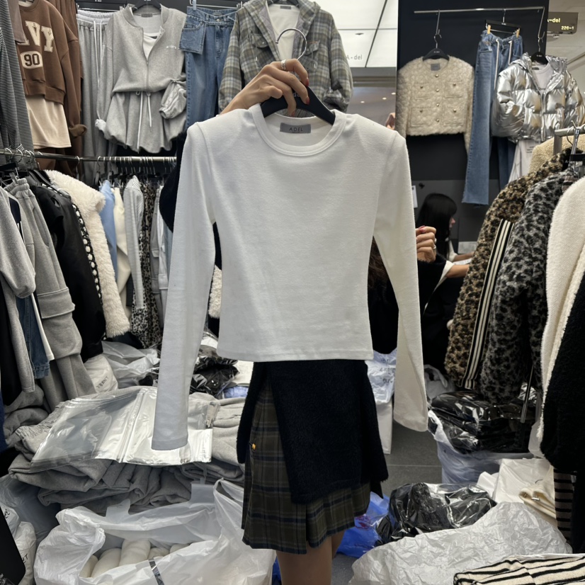 A-DEL東大門㊣直郵女士新款熱賣休閑25秋冬時尚推薦長袖T恤A-DEL長袖T恤圖色1