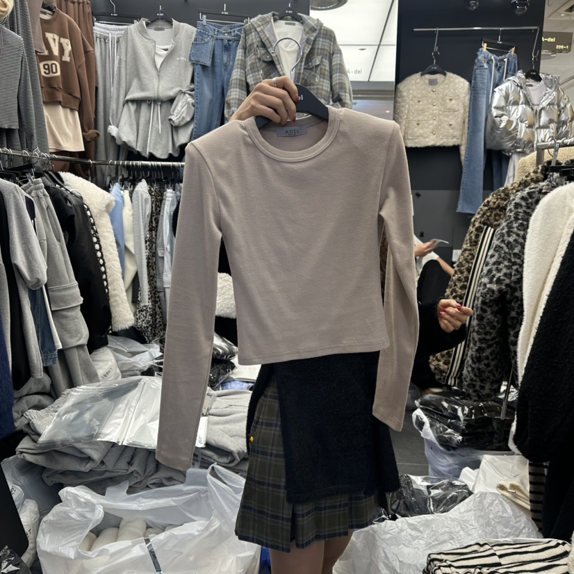 A-DEL東大門㊣直郵女士新款熱賣休閑25秋冬時尚推薦長袖T恤A-DEL長袖T恤圖色2