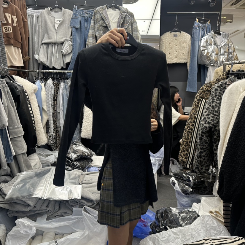 A-DEL東大門㊣直郵女士新款熱賣休閑25秋冬時尚推薦長袖T恤A-DEL長袖T恤圖色3