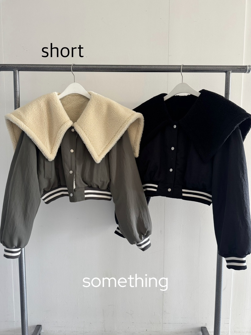 SOMETHING-L/FANCY韓國代購㊣女裝新品休閑人氣夾克兩面穿SOMETHING-L/FANCY夾克