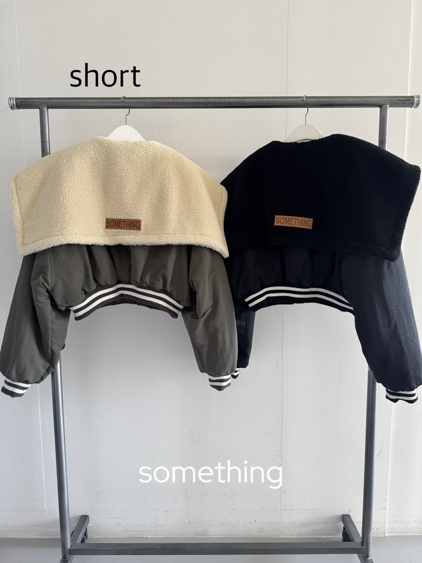 SOMETHING-L/FANCY韓國代購㊣女裝新品休閑人氣夾克兩面穿SOMETHING-L/FANCY夾克