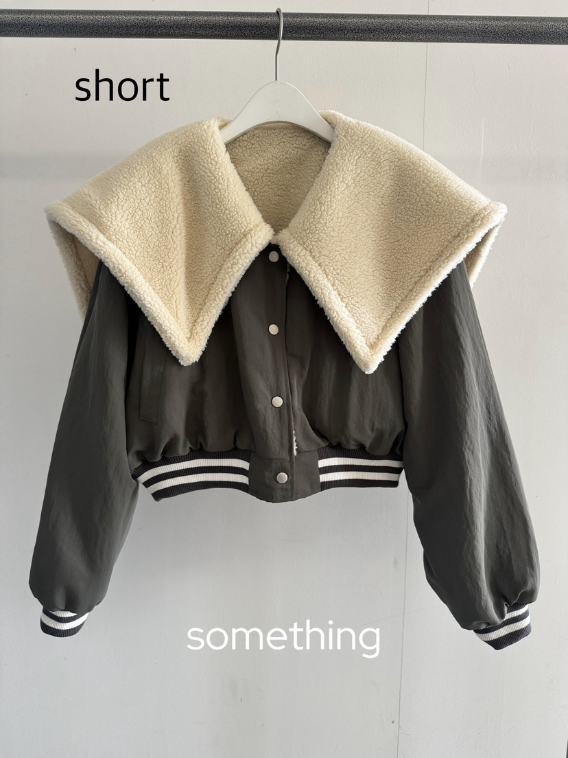 SOMETHING-L/FANCY韓國代購㊣女裝新品休閑人氣夾克兩面穿SOMETHING-L/FANCY夾克圖色1