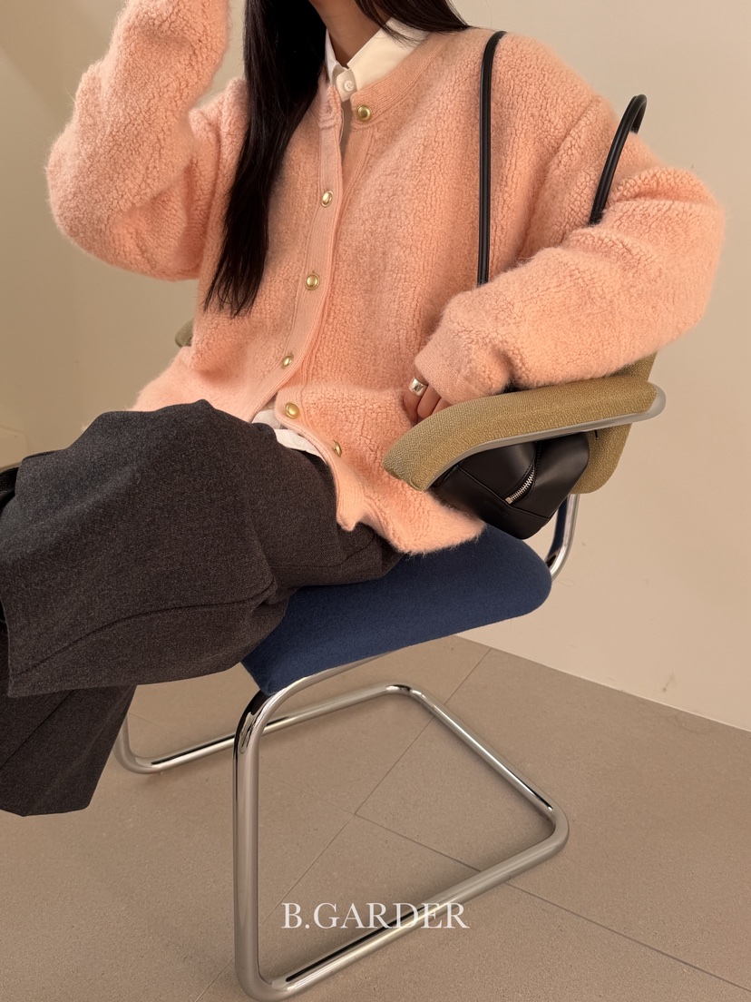 B_GARDER韓國直郵㊣女士新款熱賣25秋冬時尚休閑針織衫開衫B.GARDER針織衫