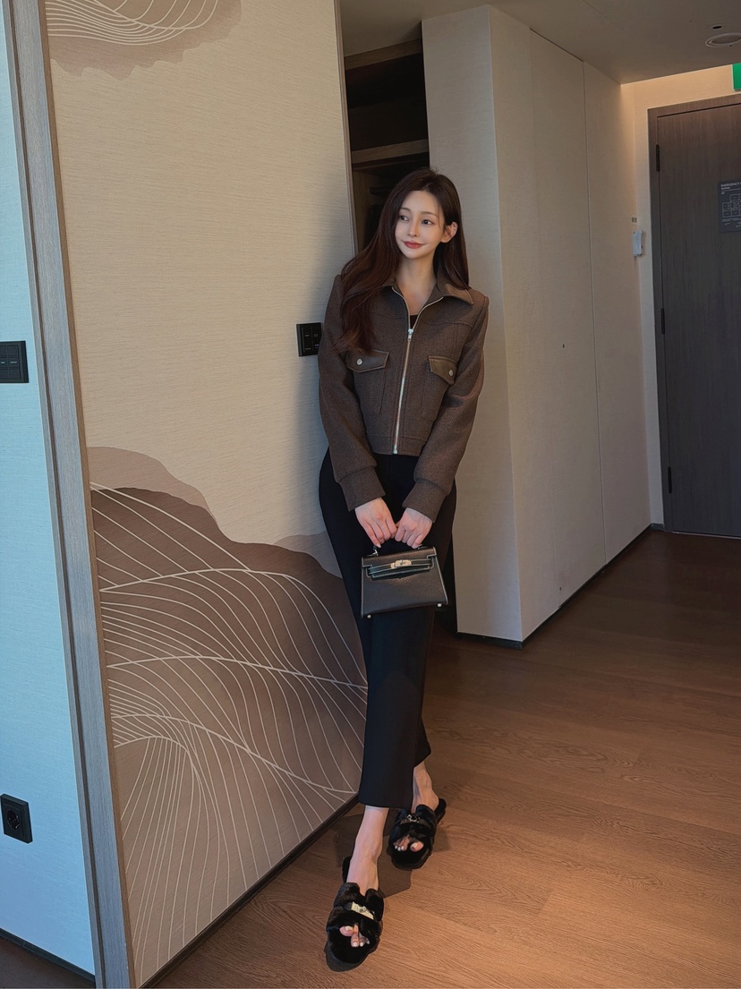 CLOTH韓國代購㊣女裝新品熱賣真品人氣25秋冬休閑休閑褲緊身褲CLOTH休閑褲