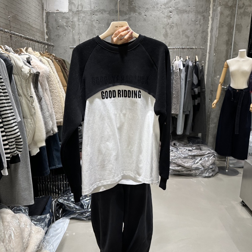 JUNI東大門㊣代購女士新品推薦時尚25秋冬休閑人氣職業衛衣my juni衛衣圖色2