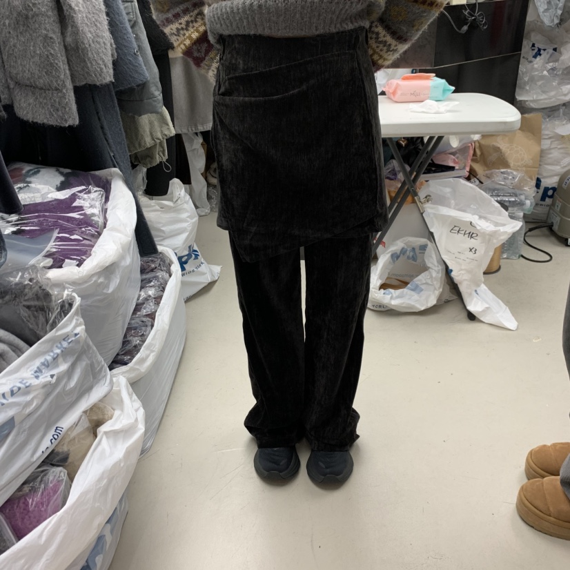 SOLD OUT韓國代購㊣女裝新款真品熱賣25秋冬時尚休閑人氣短裙SOLD OUT短裙圖色3