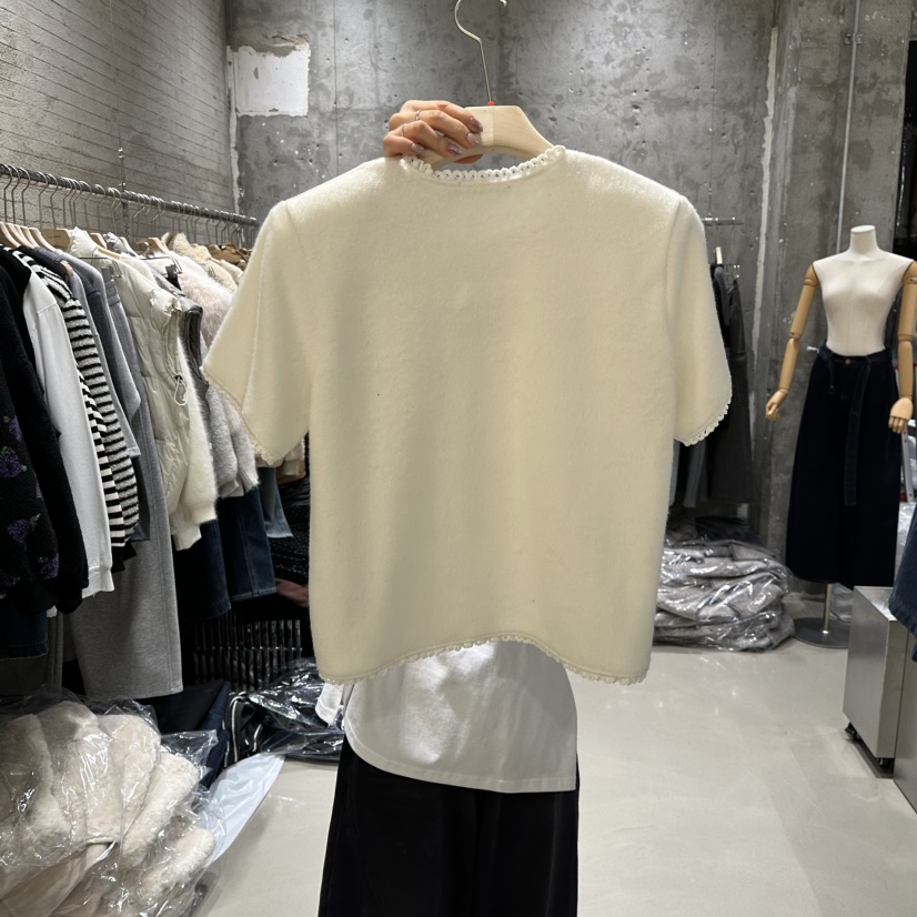 JUNI韓國代購㊣女裝新品職業推薦熱賣真品時尚25秋冬休閑T恤my juniT恤