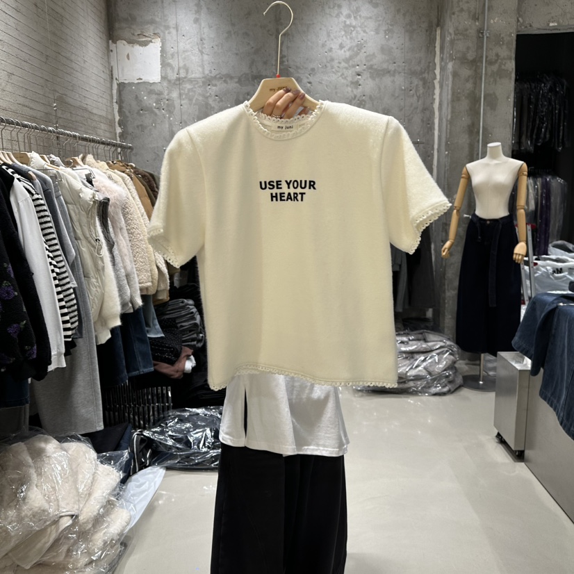 JUNI韓國代購㊣女裝新品職業推薦熱賣真品時尚25秋冬休閑T恤my juniT恤圖色1