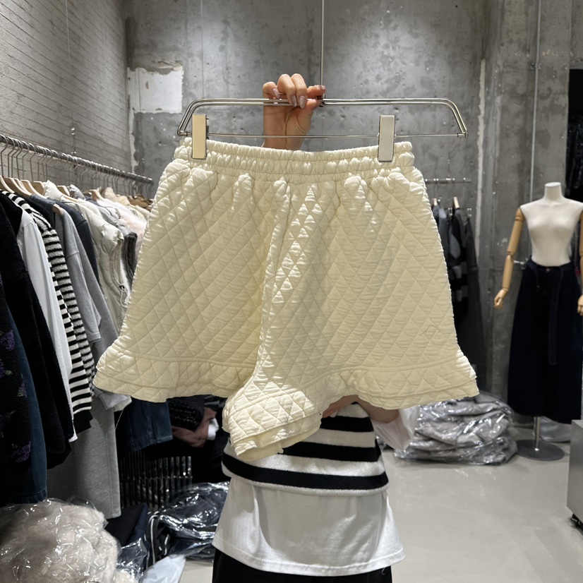 JUNI韓國直郵㊣女裝新款推薦休閑真品熱賣人氣時尚短褲絎縫my juni短褲