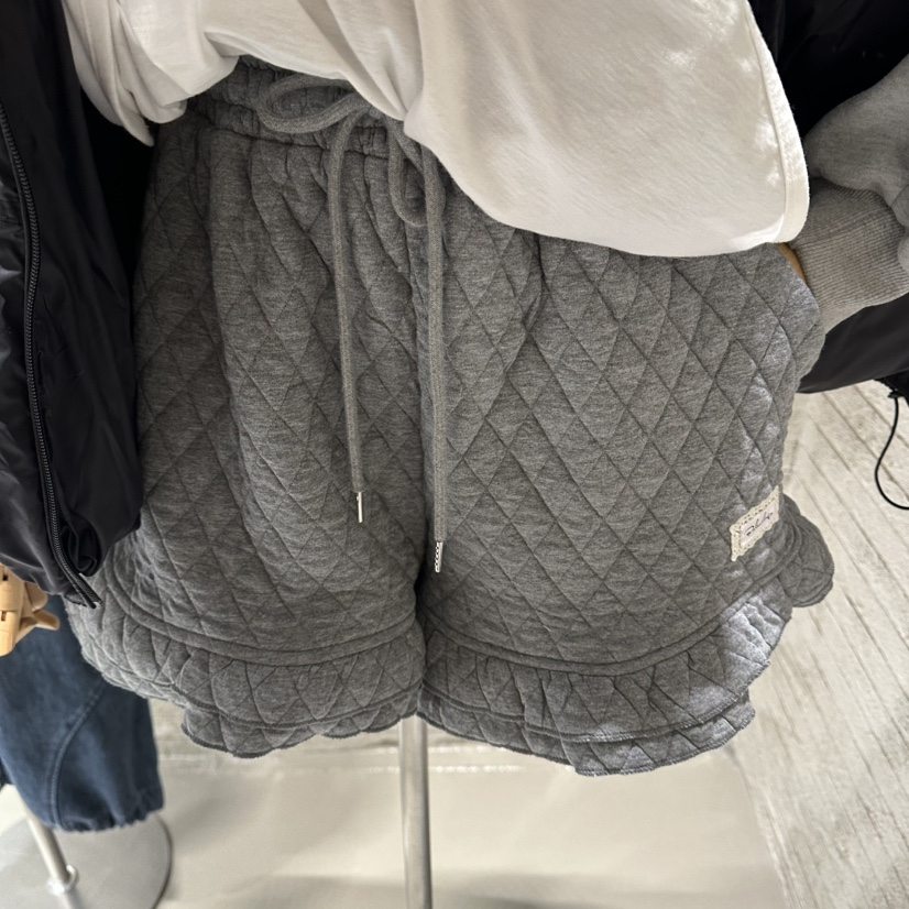 JUNI韓國直郵㊣女裝新款推薦休閑真品熱賣人氣時尚短褲絎縫my juni短褲圖色2