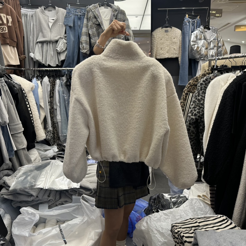 A-DEL東大門㊣實拍女士新款休閑25秋冬時尚人氣衛衣加絨拉鏈A-DEL衛衣