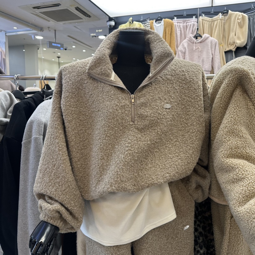 A-DEL東大門㊣實拍女士新款休閑25秋冬時尚人氣衛衣加絨拉鏈A-DEL衛衣圖色2