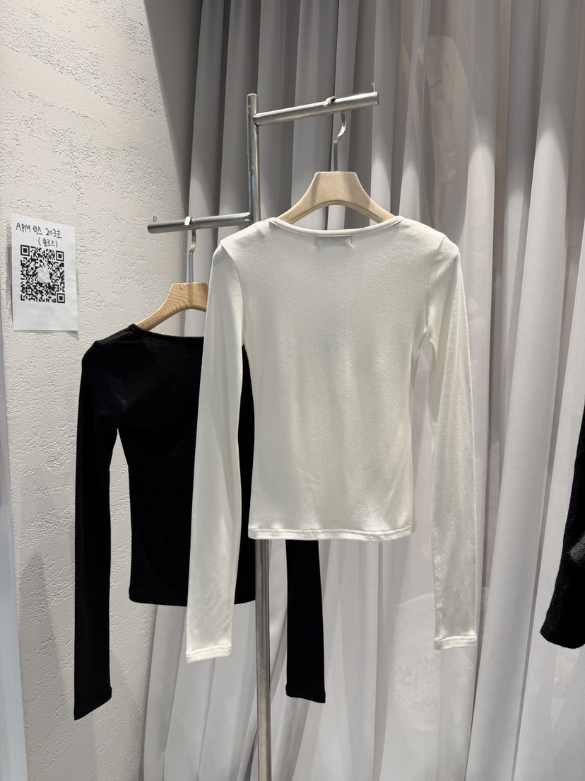 CLOTH東大門㊣直郵女裝新品25秋冬熱賣休閑人氣長袖T恤紐扣CLOTH長袖T恤