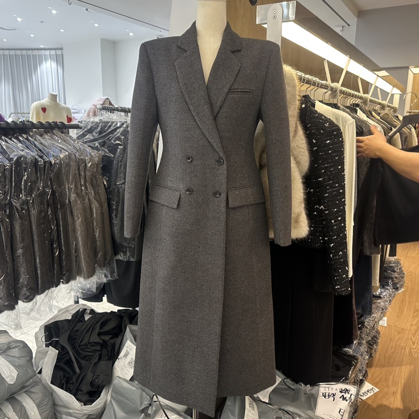 LEFANCY韓國代購㊣女士新品職業休閑熱賣時尚推薦中長款大衣LEFANCY中長款大衣圖色1