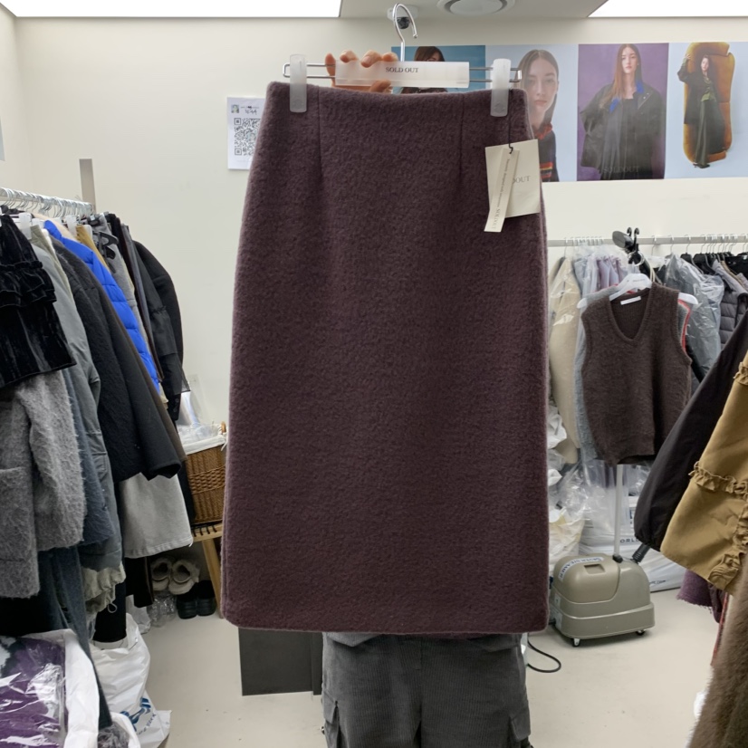SOLD OUT韓國直郵㊣女士新款人氣職業熱賣半身裙中短裙羊毛SOLD OUT半身裙/中短裙圖色2