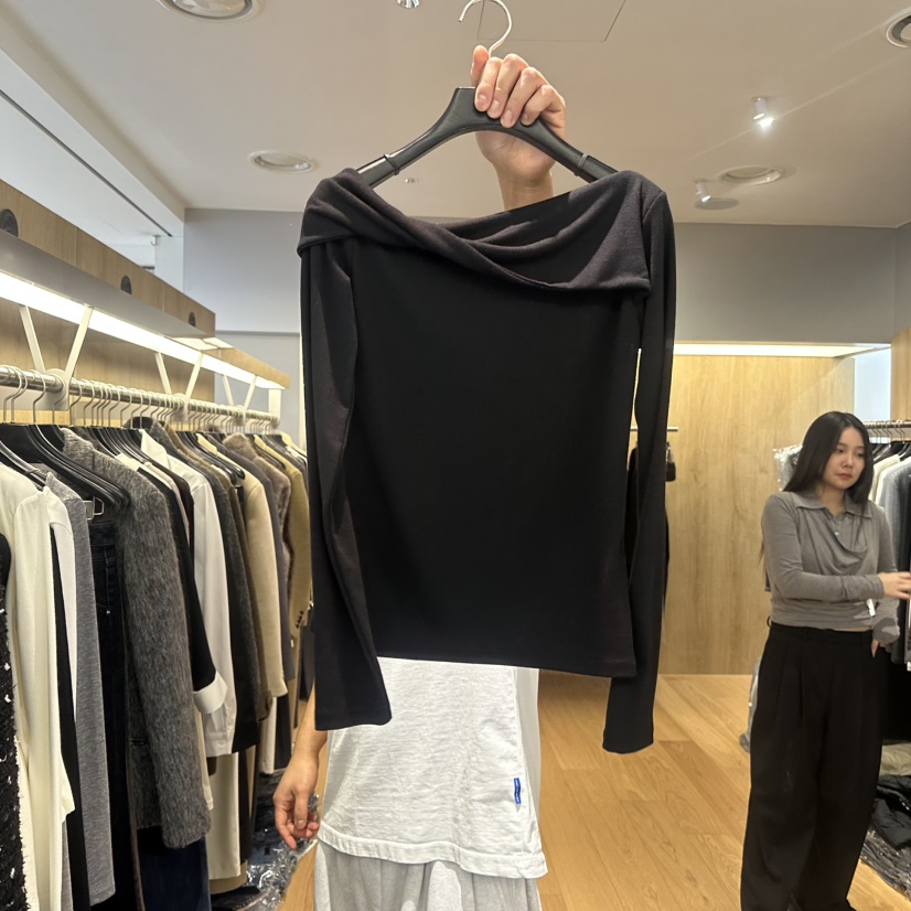 LEFANCY韓國代購㊣女裝新款25秋冬職業時尚休閑人氣長袖T恤LEFANCY長袖T恤圖色3