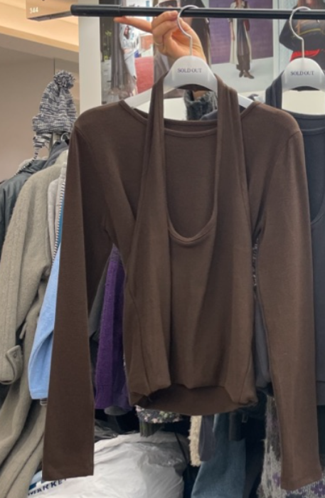 SOLD OUT東大門㊣代購女裝新款25秋冬時尚熱賣人氣長袖T恤SOLD OUT長袖T恤圖色1