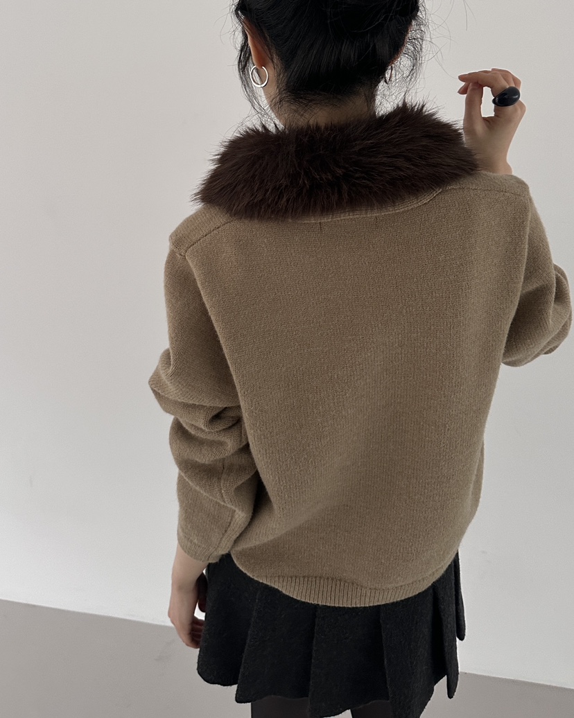 HOWDY韓國代購㊣女裝新品職業休閑人氣推薦熱賣時尚毛衣毛皮HOWDY毛衣