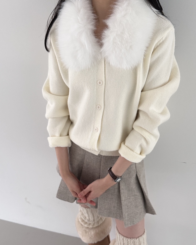 HOWDY韓國代購㊣女裝新品職業休閑人氣推薦熱賣時尚毛衣毛皮HOWDY毛衣圖色3