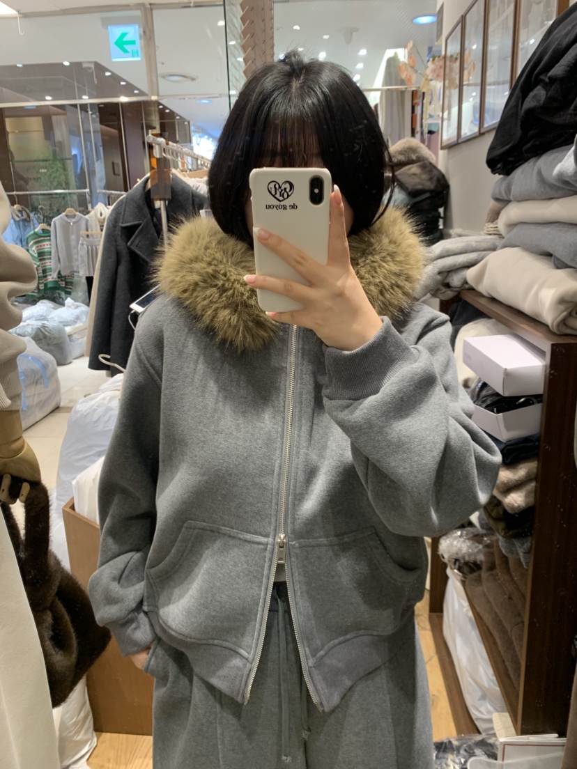 DE GO YOU韓國代購㊣女裝新款時尚休閑25秋冬熱賣套裝拉鏈DE GO YOU套裝