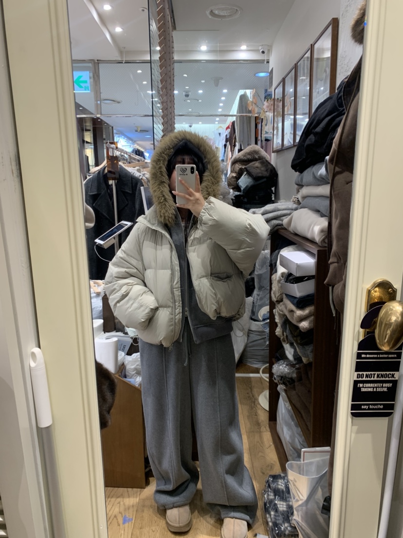 DE GO YOU韓國代購㊣女裝新款時尚休閑25秋冬熱賣套裝拉鏈DE GO YOU套裝