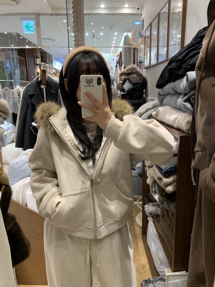 DE GO YOU韓國代購㊣女裝新款時尚休閑25秋冬熱賣套裝拉鏈DE GO YOU套裝