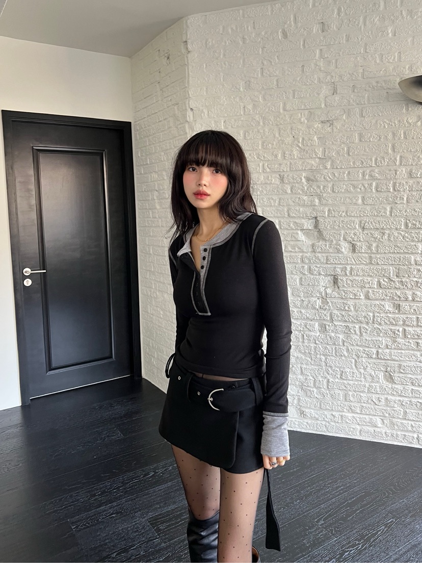 SOLAR東大門㊣實拍女裝新款推薦25秋冬職業人氣裙褲羊毛系帶SOLAR裙褲