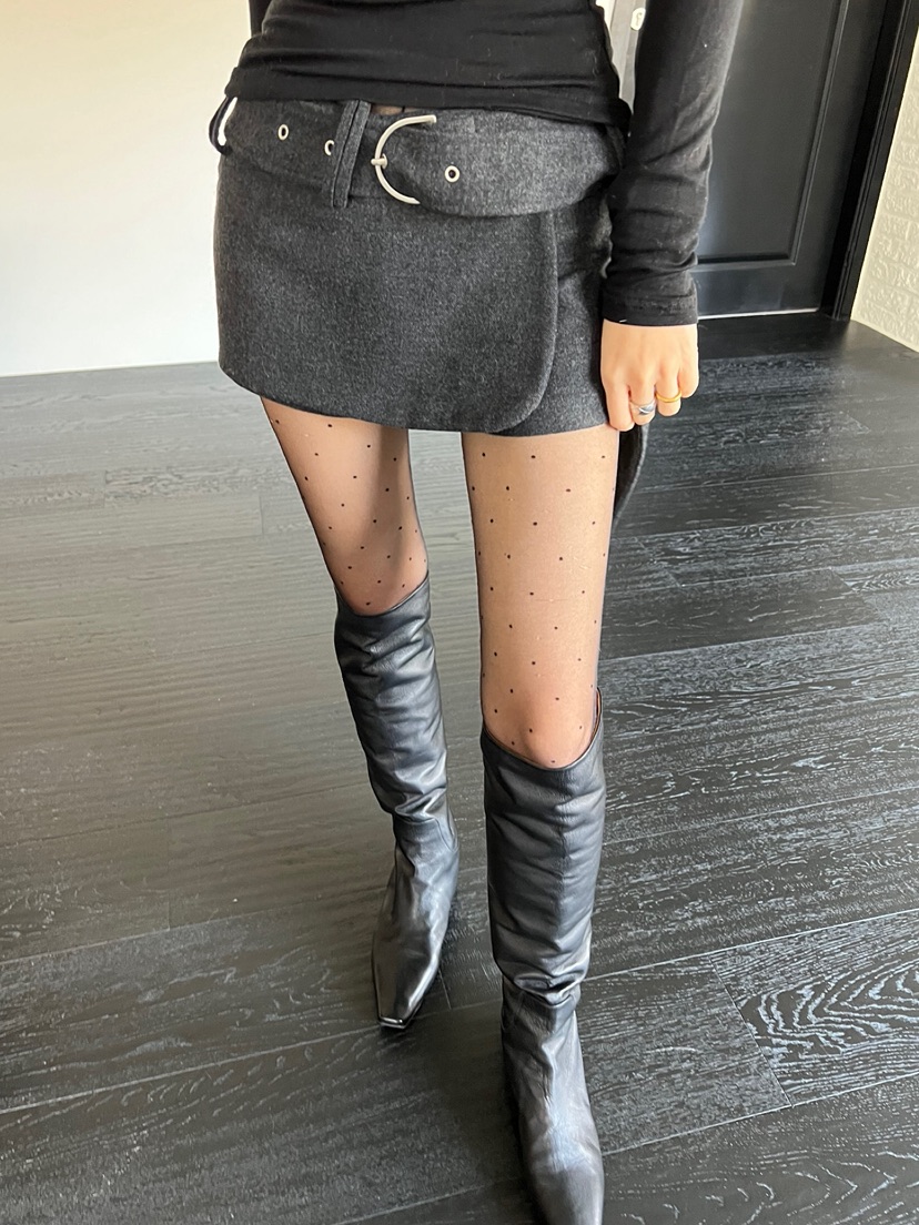 SOLAR東大門㊣實拍女裝新款推薦25秋冬職業人氣裙褲羊毛系帶SOLAR裙褲