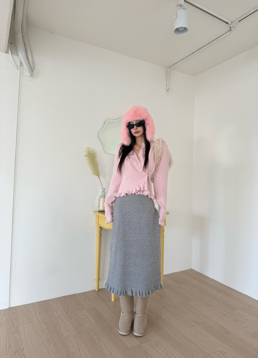 DENVER韓國直郵㊣女裝新款時尚職業人氣休閑熱賣針織衫安哥拉DENVER針織衫圖色2