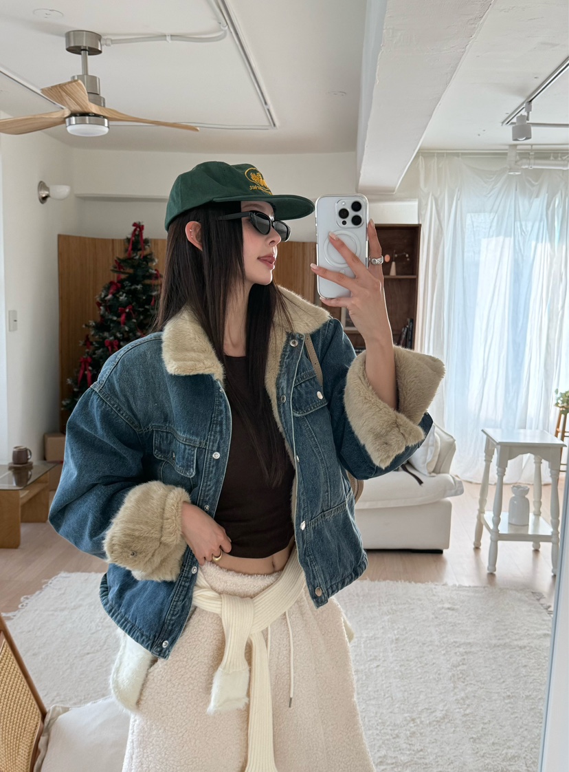 DENVER韓國直郵㊣女裝新品熱賣休閑25秋冬人氣時尚推薦夾克DENVER夾克圖色1