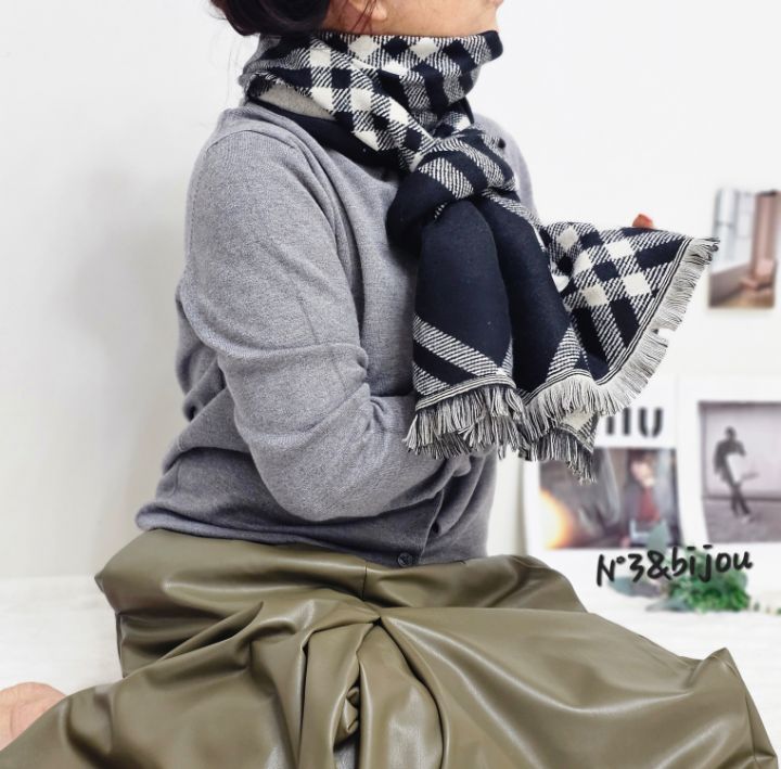 N3東大門㊣直郵女裝新品人氣25秋冬時尚推薦職業休閑圍巾披肩N3圍巾/披肩