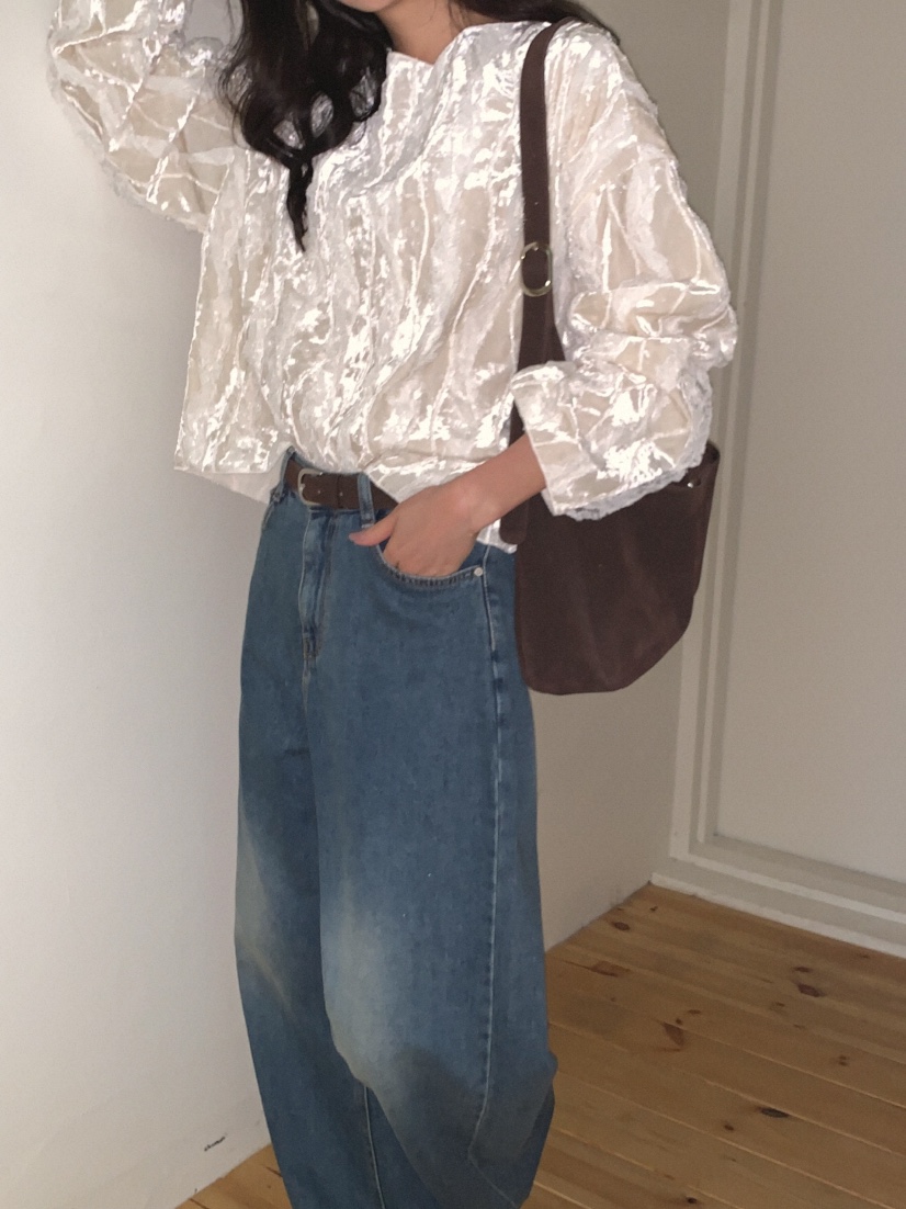 MOSMOS韓國直郵㊣女裝新款推薦25秋冬人氣時尚長袖T恤天鵝絨MOSMOS長袖T恤