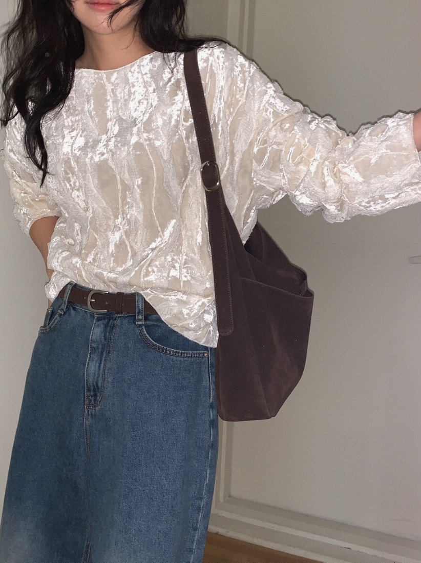 MOSMOS韓國直郵㊣女裝新款推薦25秋冬人氣時尚長袖T恤天鵝絨MOSMOS長袖T恤