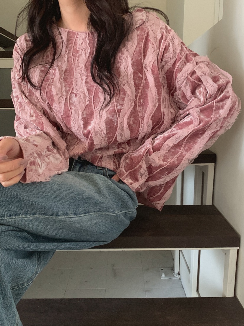 MOSMOS韓國直郵㊣女裝新款推薦25秋冬人氣時尚長袖T恤天鵝絨MOSMOS長袖T恤