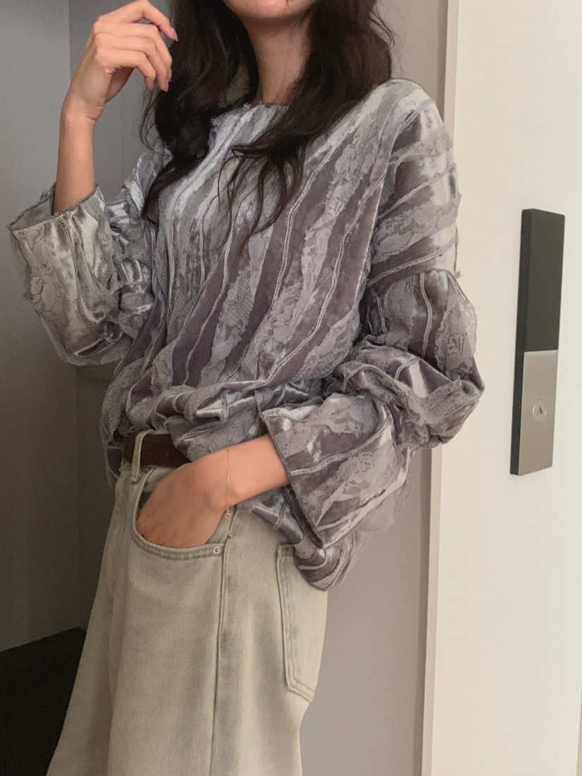 MOSMOS韓國直郵㊣女裝新款推薦25秋冬人氣時尚長袖T恤天鵝絨MOSMOS長袖T恤