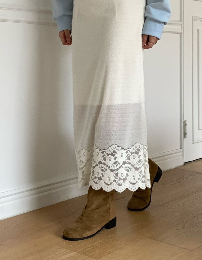 BINUS東大門㊣實拍女士新品推薦人氣熱賣25秋冬半身裙中短裙蕾絲BINUS半身裙/中短裙