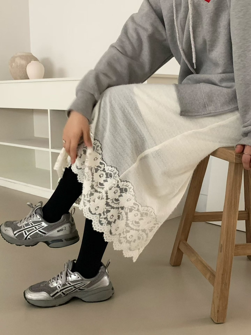 BINUS東大門㊣實拍女士新品推薦人氣熱賣25秋冬半身裙中短裙蕾絲BINUS半身裙/中短裙