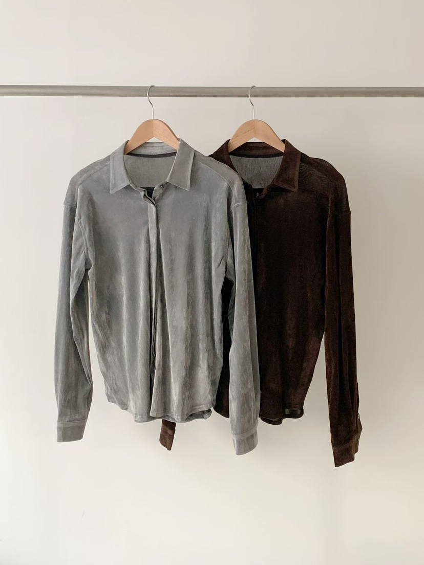 BINUS東大門㊣實拍女裝新品時尚職業人氣休閑襯衫蕾絲衫天鵝絨BINUS襯衫/蕾絲衫