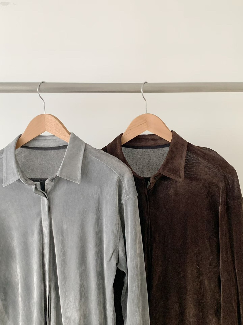 BINUS東大門㊣實拍女裝新品時尚職業人氣休閑襯衫蕾絲衫天鵝絨BINUS襯衫/蕾絲衫