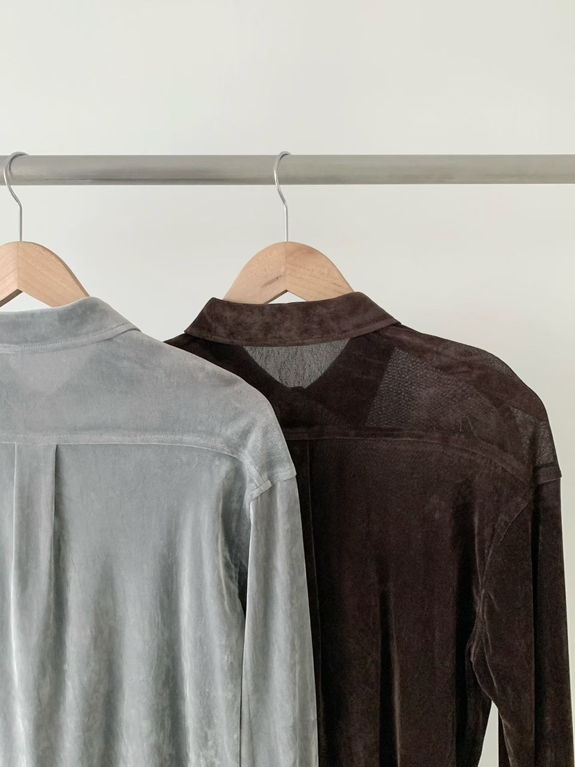 BINUS東大門㊣實拍女裝新品時尚職業人氣休閑襯衫蕾絲衫天鵝絨BINUS襯衫/蕾絲衫