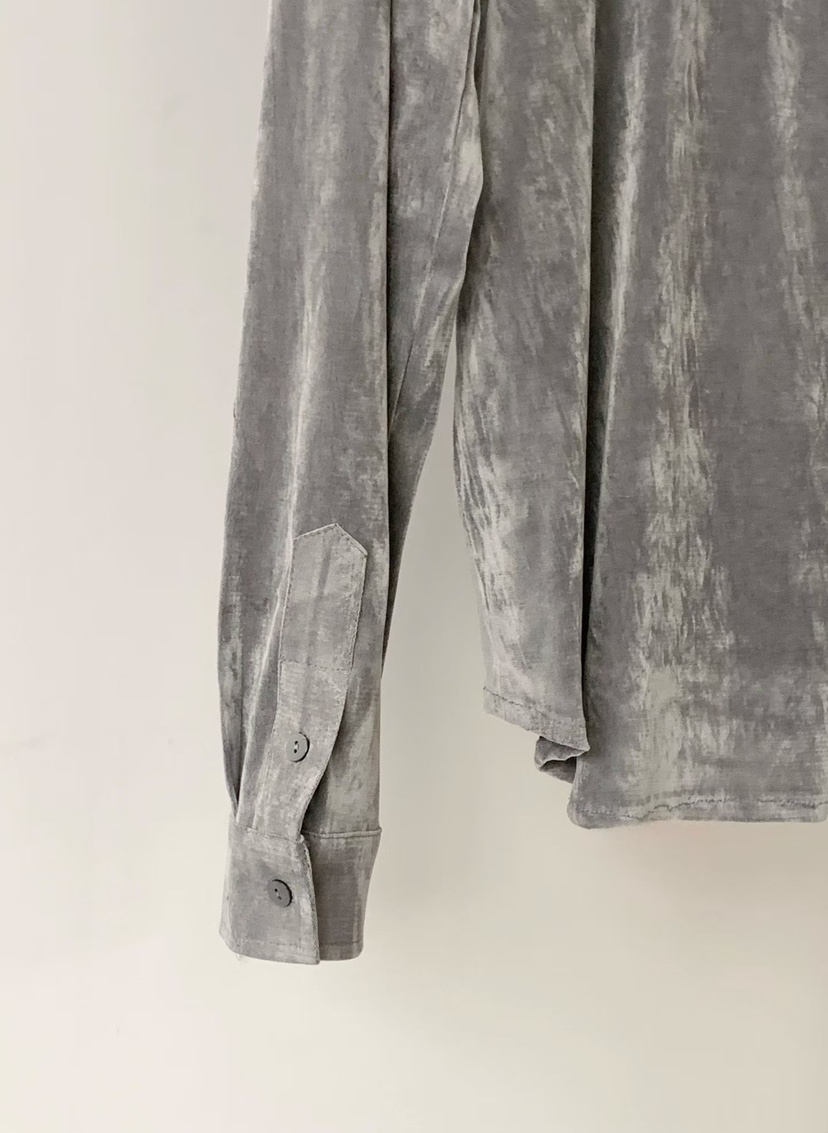 BINUS東大門㊣實拍女裝新品時尚職業人氣休閑襯衫蕾絲衫天鵝絨BINUS襯衫/蕾絲衫