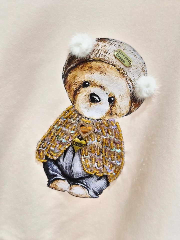 RICO東大門㊣實拍女裝新款25秋冬熱賣休閑職業時尚衛衣小熊bling bling/RICO衛衣