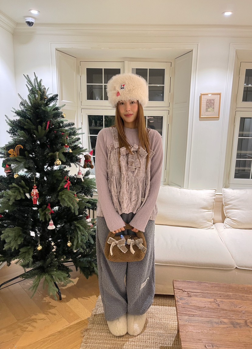 BOUTIQUE-L韓國代購㊣女裝新品25秋冬長袖T恤天鵝絨假兩件BOUTIQUE-L長袖T恤