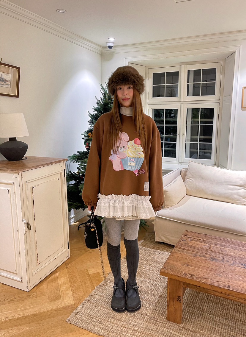 BOUTIQUE-L東大門㊣直郵女士新品時尚職業25秋冬真品休閑衛衣BOUTIQUE-L衛衣