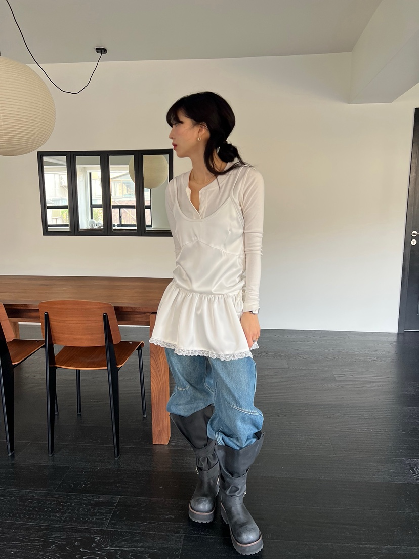 SOLAR東大門㊣代購女裝新款休閑職業人氣推薦真品連衣裙蕾絲SOLAR連衣裙