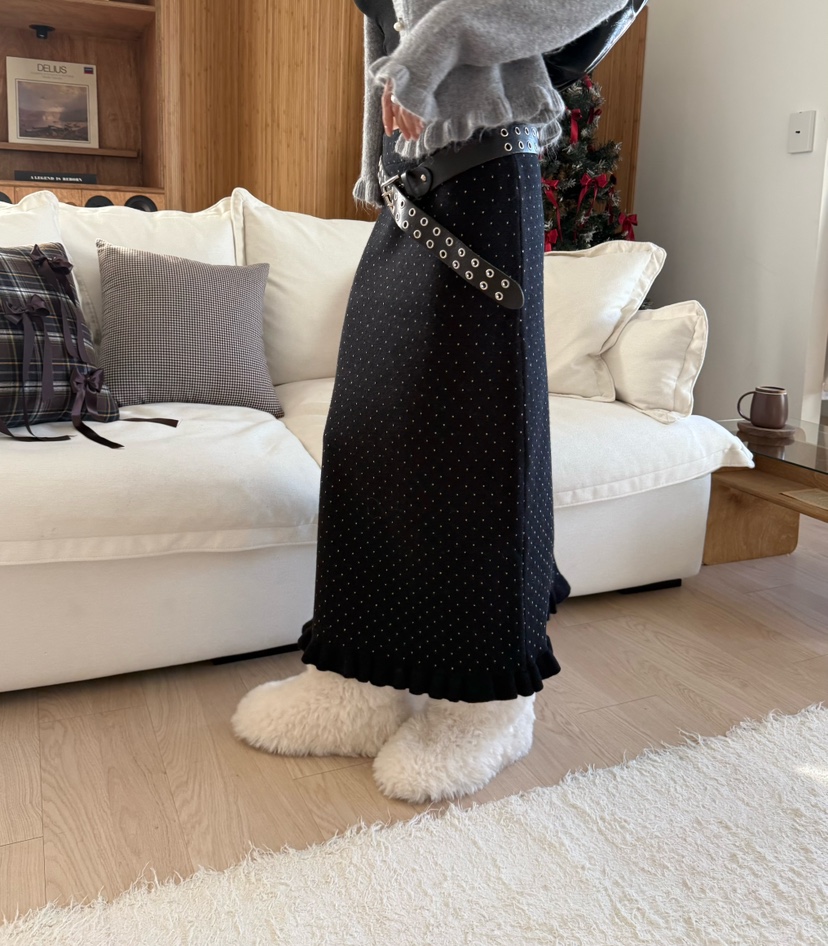 DENVER東大門㊣代購女裝新品真品25秋冬推薦職業長裙不含腰帶DENVER長裙