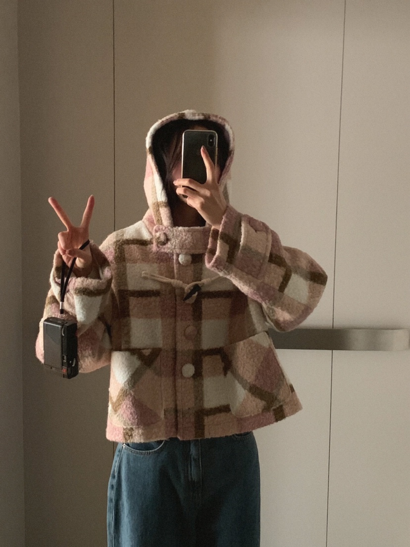 MOSMOS韓國代購㊣女士新款熱賣推薦25秋冬人氣時尚短款大衣MOSMOS短款大衣